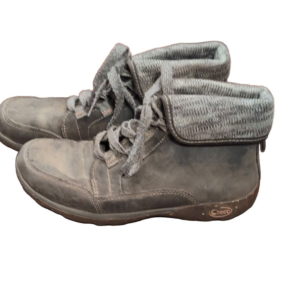 Chaco Barbary Women's Gray Suede Lace Up Ankle Boots Size 6.5